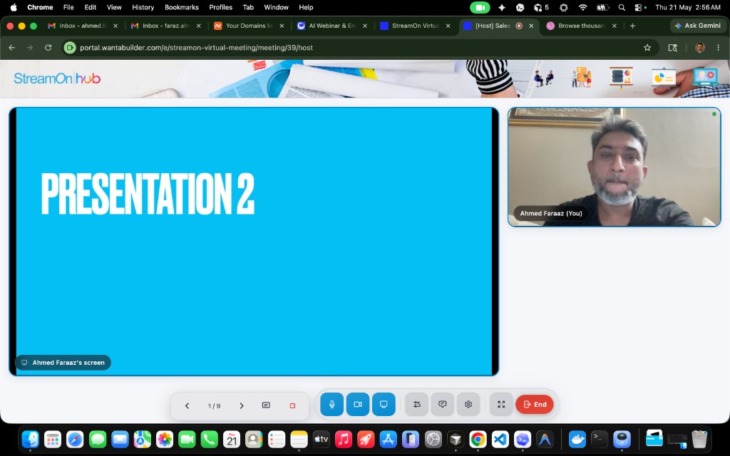 VIDE branded webmeeting room for interactive sessions